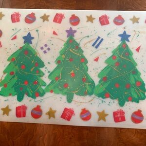 Festive Christmas Tree Placemat - Green, Red, Gold